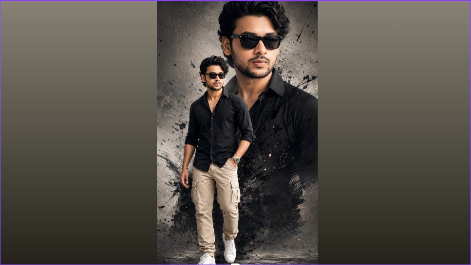 Trendy Mens Fashion Fhotoshoot with Sunglasses AI Prompt